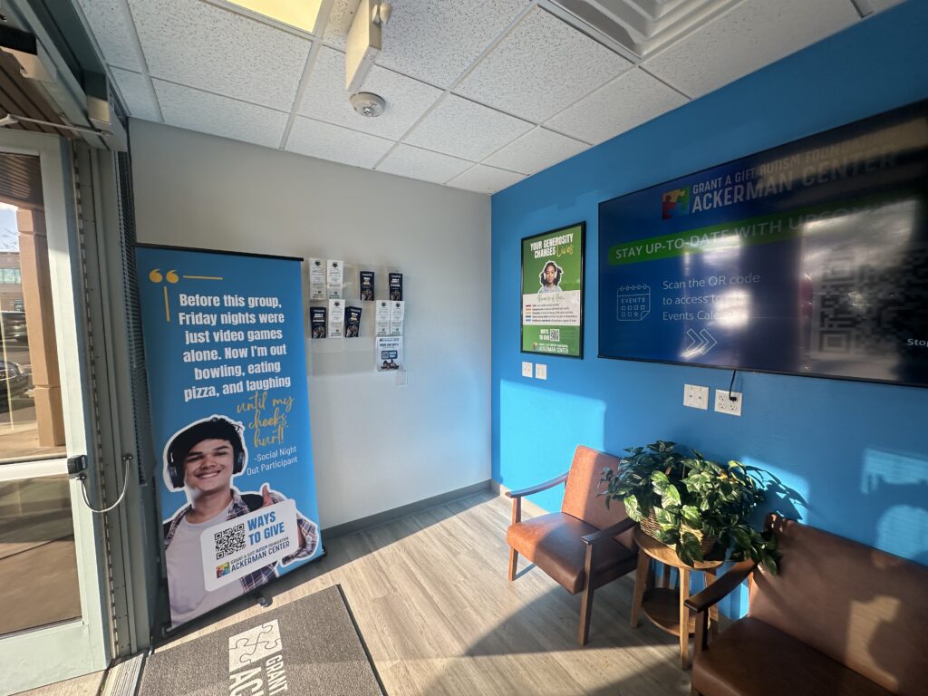 Interior lobby of the Grant a Gift Autism Foundation – Ackerman Center